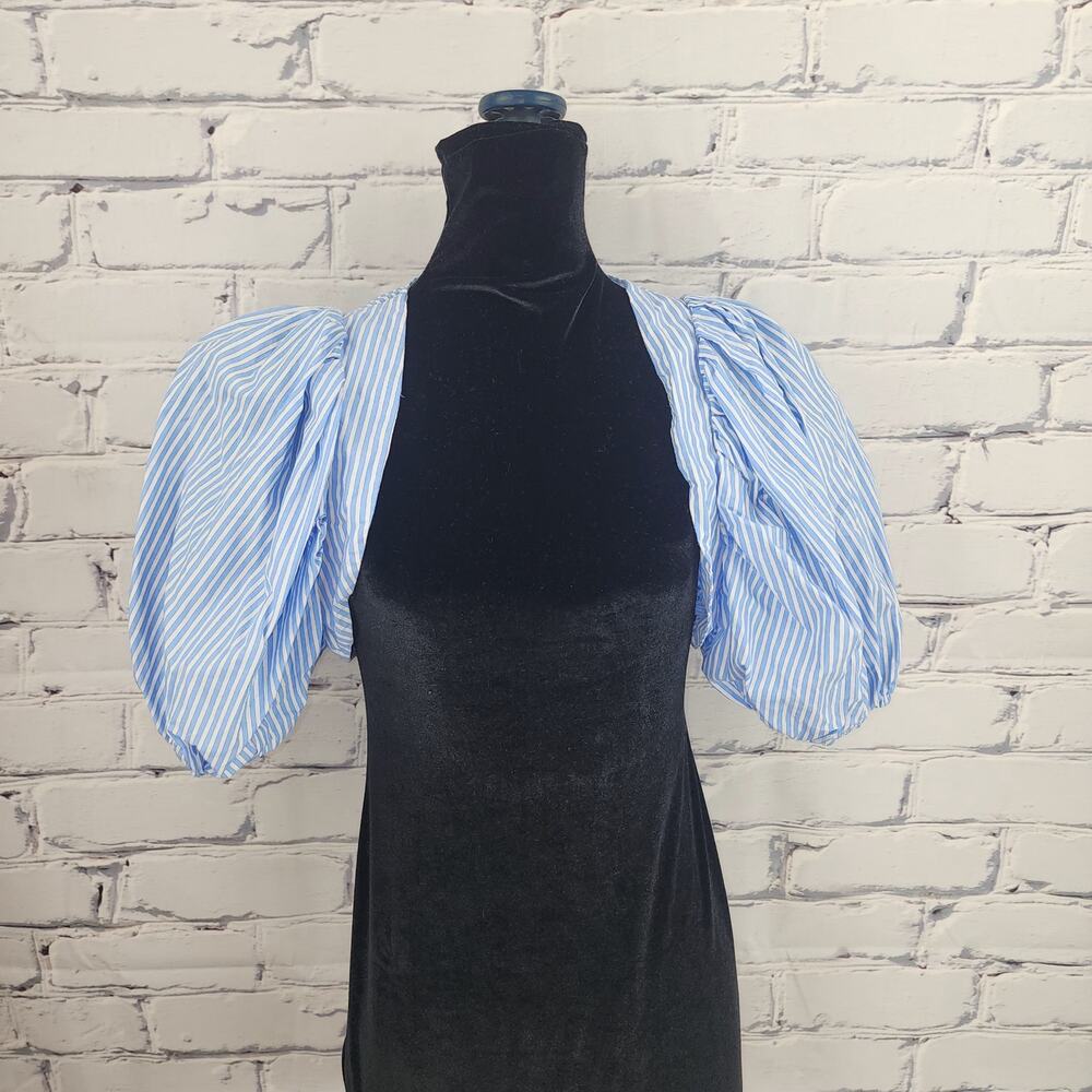 Anthropologie Pernille Rosenkilde Puffed Sleeve Shrug OS prarie coquette striped